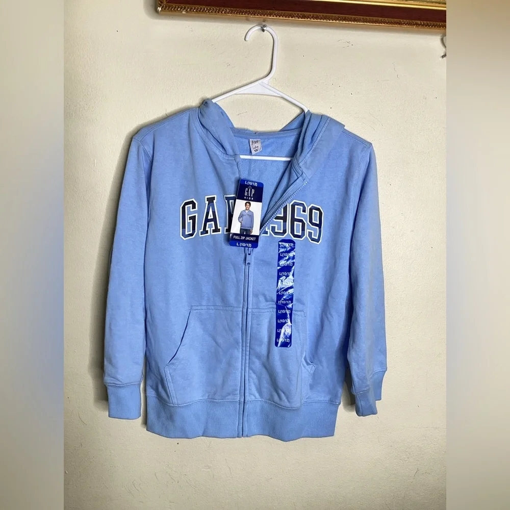 Gap Kids Full Zip French Terry Jacket Blue Size L 10-12